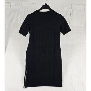 Universal Standard Sweatshirt Dress Women 4XS Black 4XS Side-Zip Midi